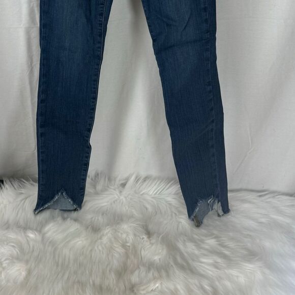 Frame Denim Le High Skinny Sulham Wash Triangle Raw Hem Jeans Sz 23 - Picture 12 of 12